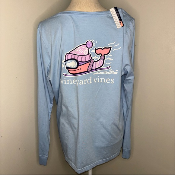 Vineyard Vines Tops Vineyard Vines New Downhill Ski Whale Blue Pink